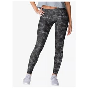 NFL Team Apparel Las Vegas Raiders Womens Black Marble Print Leggings Size L NEW